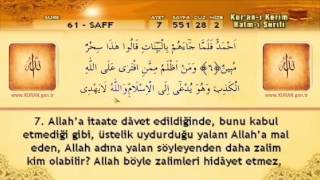 61 Sure Saff Suresi