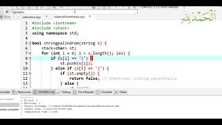 Balance parenthesis using Stack | Data Structures and Algorithms