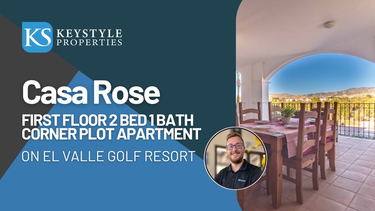 Casa Rose – First Floor 2 Bed 1 Bath Corner Plot Apartment With Parking on El Valle Golf Resort