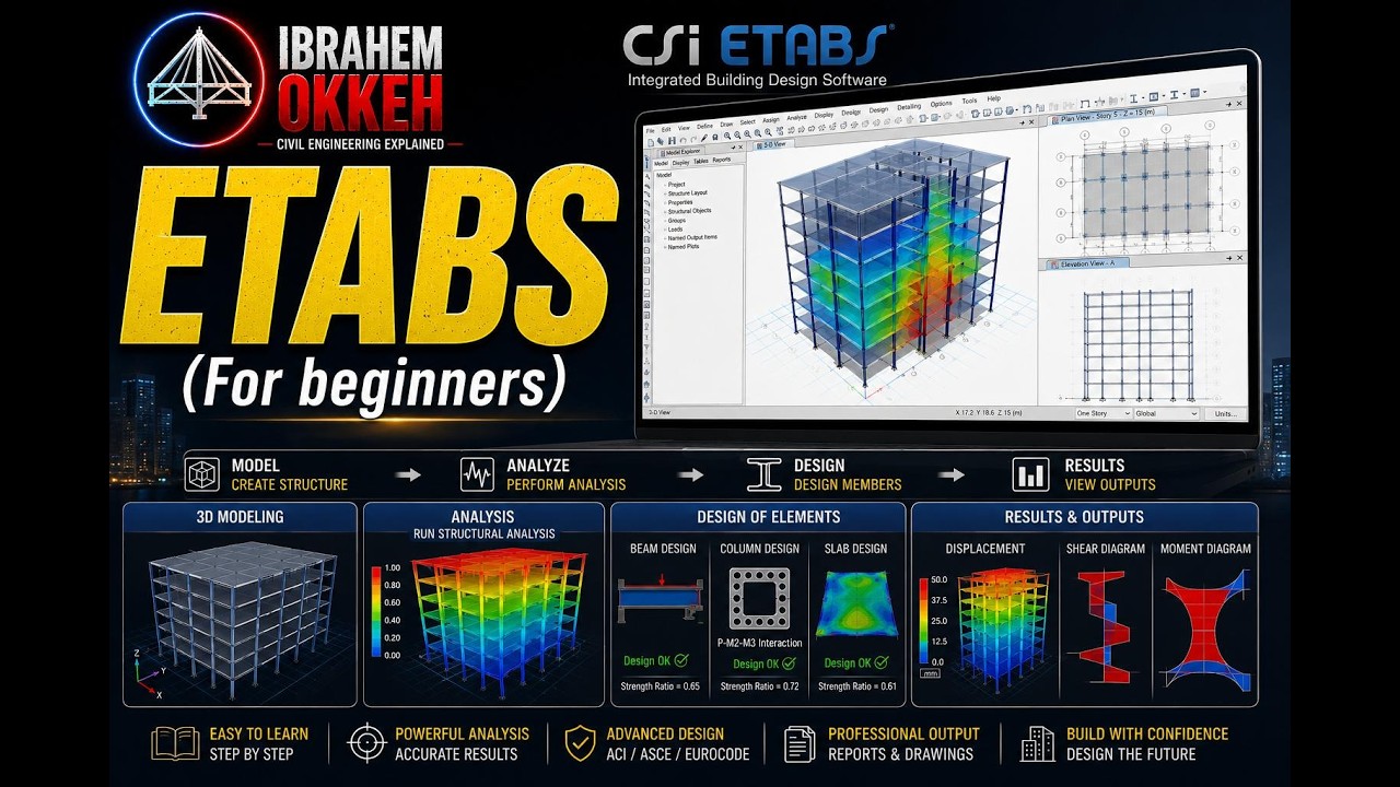 03- ETABS for Beginners (Model Analysis ) - YouTube