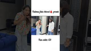 Sisters React to Fake Blood Prank Gone Wrong 😂#FakeBloodPrank #Fatima #SistersPrank