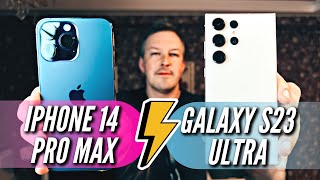 ЛУЧШИЙ СМАРТФОН 2023 🔻 GALAXY S23 ULTRA vs IPHONE 14 PRO MAX