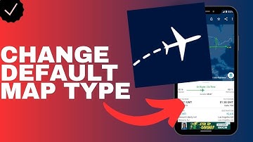 How to change the default map type in the Flightaware app?