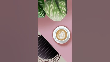 Procreate Time Lapse: Coffee Aesthetic Illustration | #Shorts
