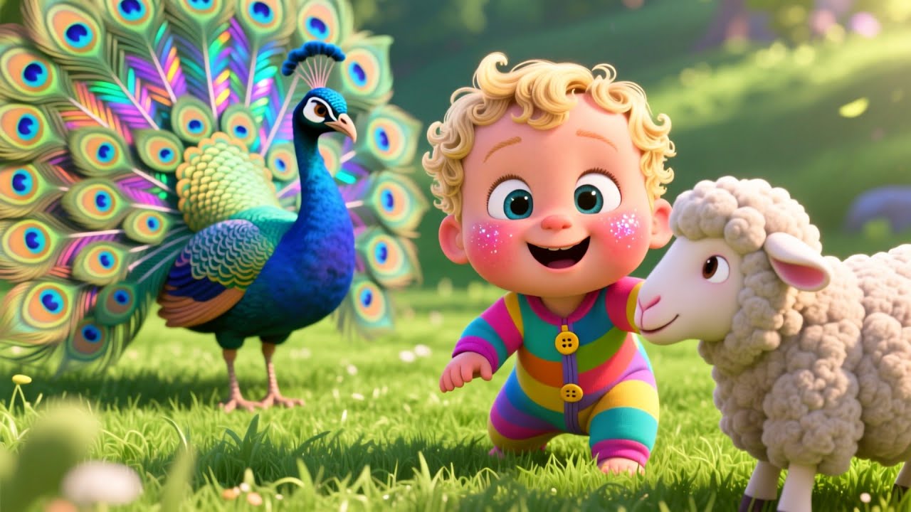 Малыш на ферме! Бум-трактор 🚜🎶 Веселая фермерская песенка для детей | Детские стишки из Великобри...