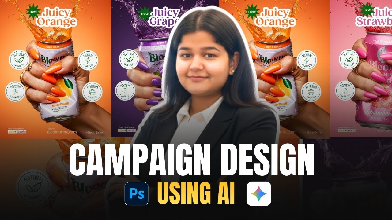 Creating a Juice Brand Campaign Using Al |Full Design Process 