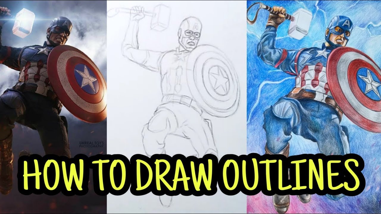 How To Draw Captain America | Sketch Saturday - YouTube