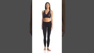 Betsey Johnson Performance Deep V-Neck Mesh Yoga Sports Bra | SwimOutlet.com