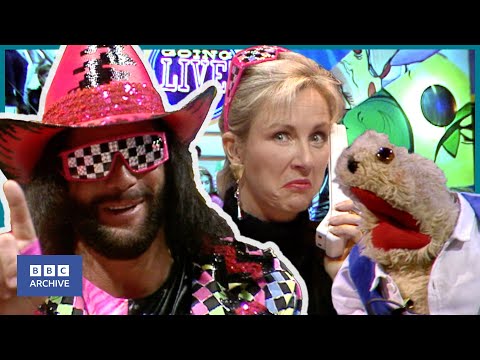 1992: MACHO MAN RANDY SAVAGE on GOING LIVE! | Classic Children&#39;s Television | BBC Archive
