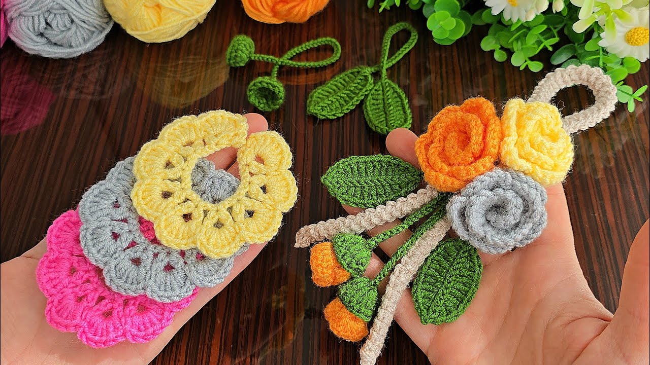 💲💲I Made Money Making Your Own Colorful Crochet Flowers Today! Sell and give as a gift.