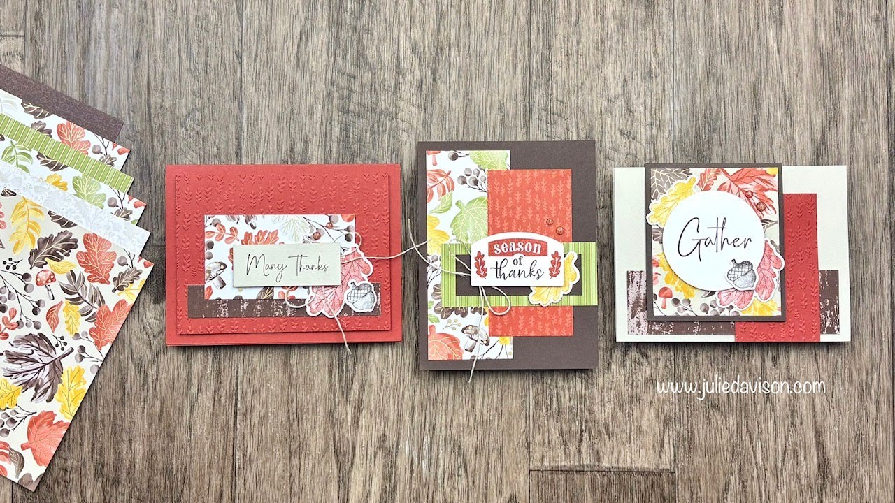 FREE Class! 3 Stampin' Up! Gathering Together Cards + Bonus Ideas