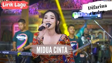 Lirik Lagu | MIDUA CINTA - Cover BY Difarina Indra Adella - OM ADELLA