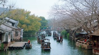 4K | Walking in The Most Beautiful Ancient Water Town in China  Wuzhen