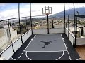 Timelapse rooftop basketball half court