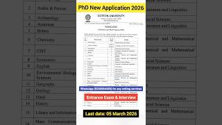 PhD New Application, only PG अप्लाई करें #phdadmission2026 #shorts #phdexam