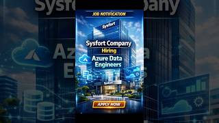 SYSFORT Careers 2026 | Azure Data Engineer Role | Apply Now | #cloudupskill #jobalert #azure