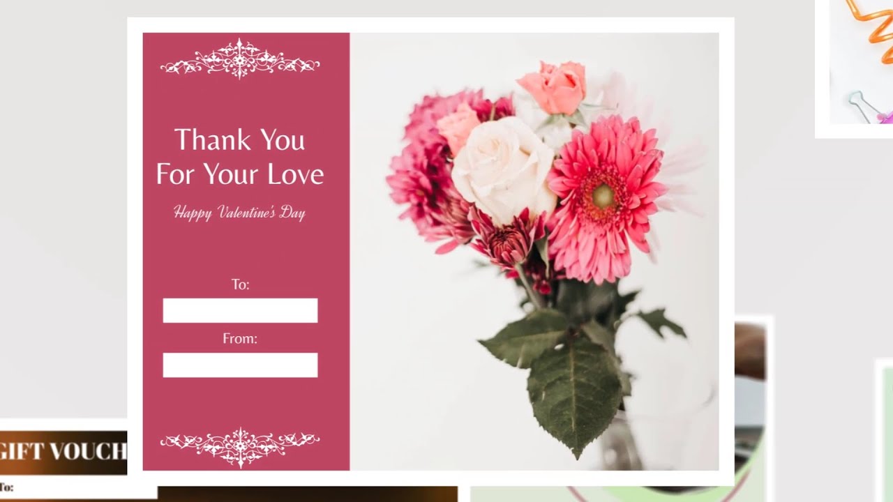 Selected Gift Card Template Showcase | Free Gift CardTemplate | Gift Card 3D Slide Show | VP InfoART