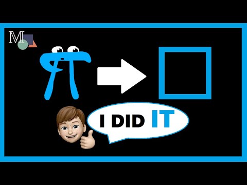 Turn Pi into a Square Solved. 4K (Manim) #shorts