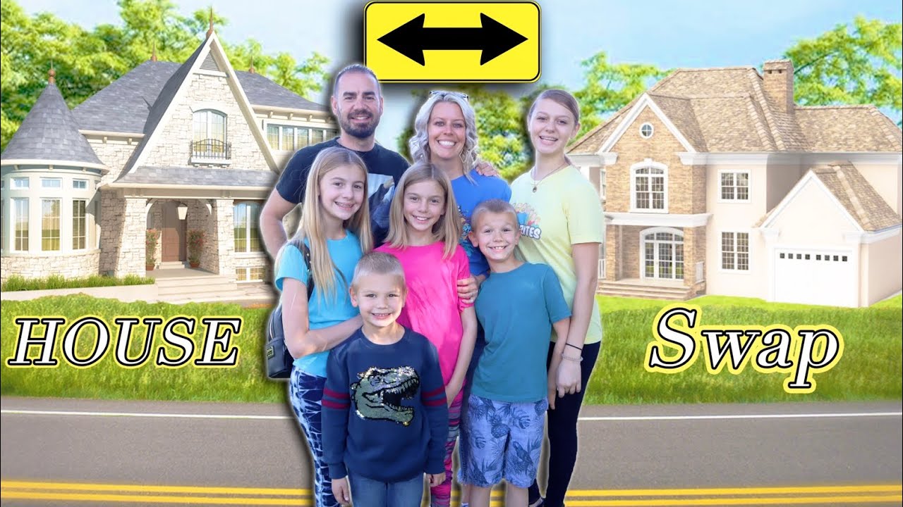 Family Wakes Up In WRONG House! Swapping Houses For 24 Hours With The