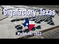 LOTS OF PAVING Tesla Gigafactory Texas.  3/16/2022   (9:47AM) In 4K