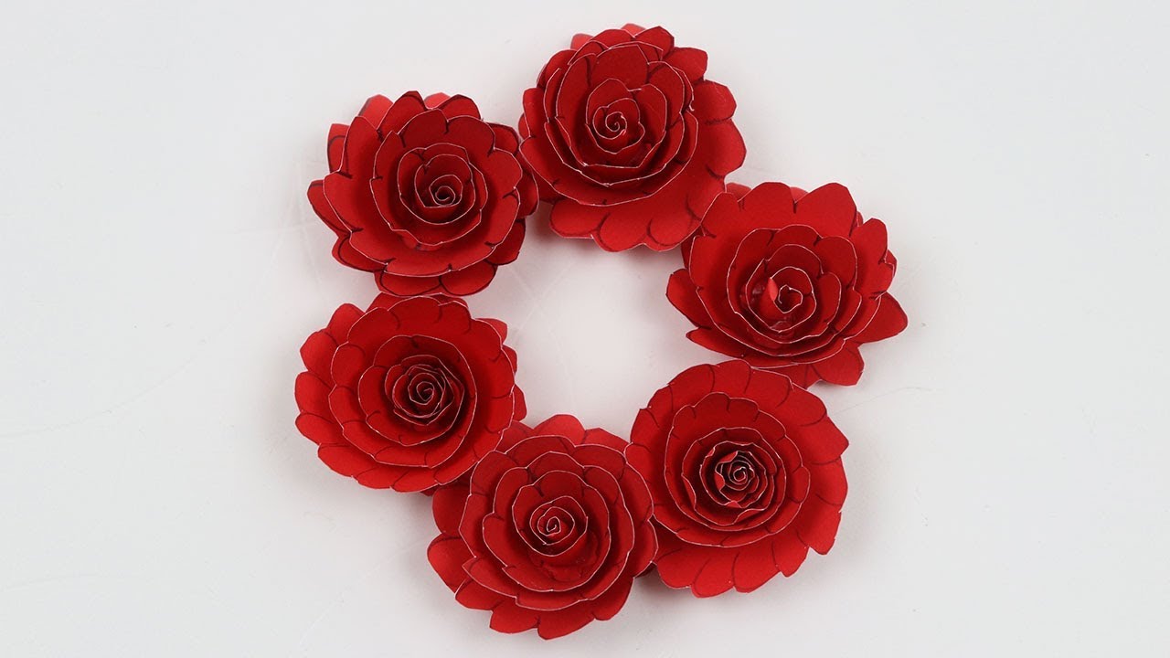 How to Make Paper Roses Flower for Wall Hanging Decoration Ideas DIY