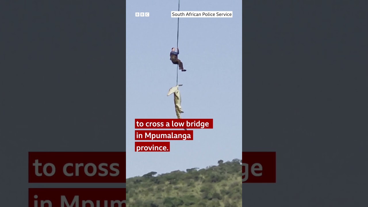 A 500kg crocodile airlifted from riverbed in South Africa