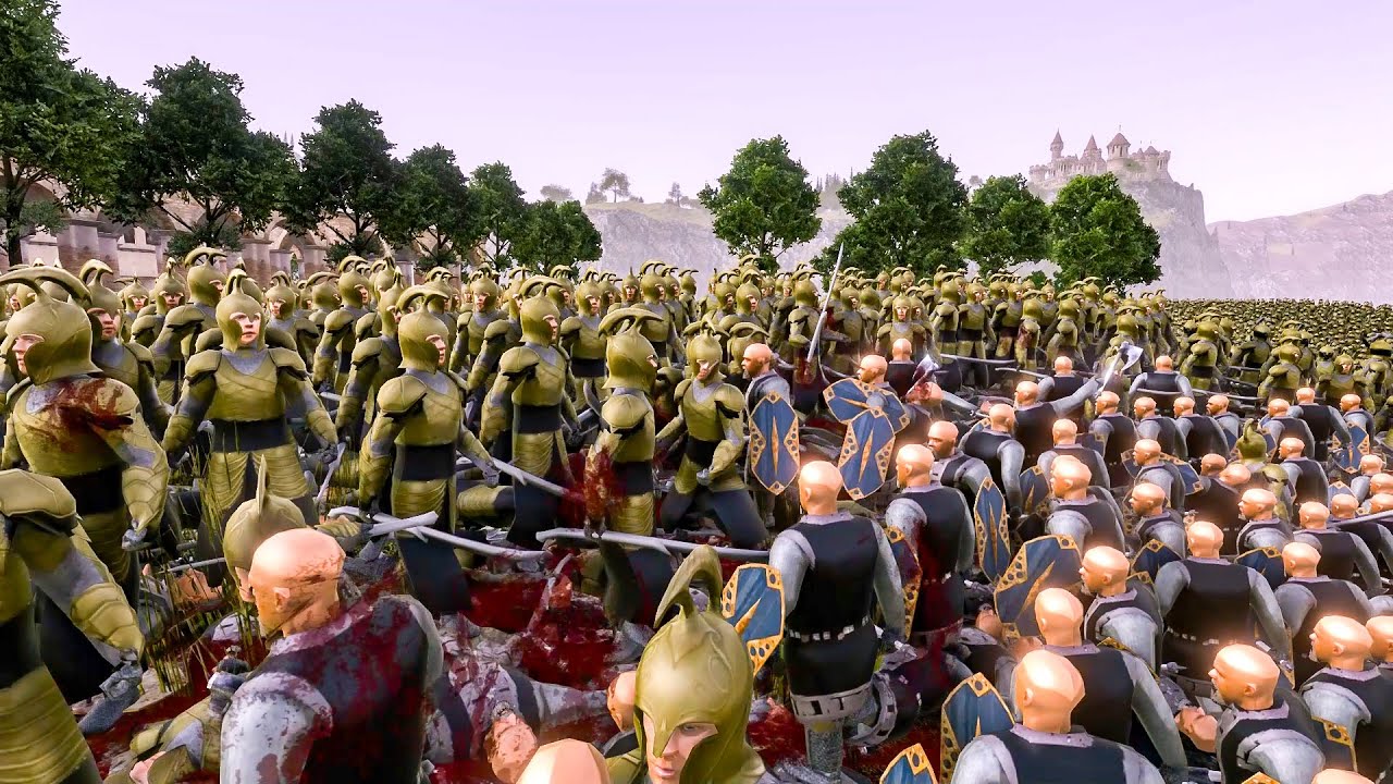 18 000 Elf Warrior No Shields VS 20 000 Dwarven Captains - UEBS 2 - Ultimate Epic Battle Simulator 2