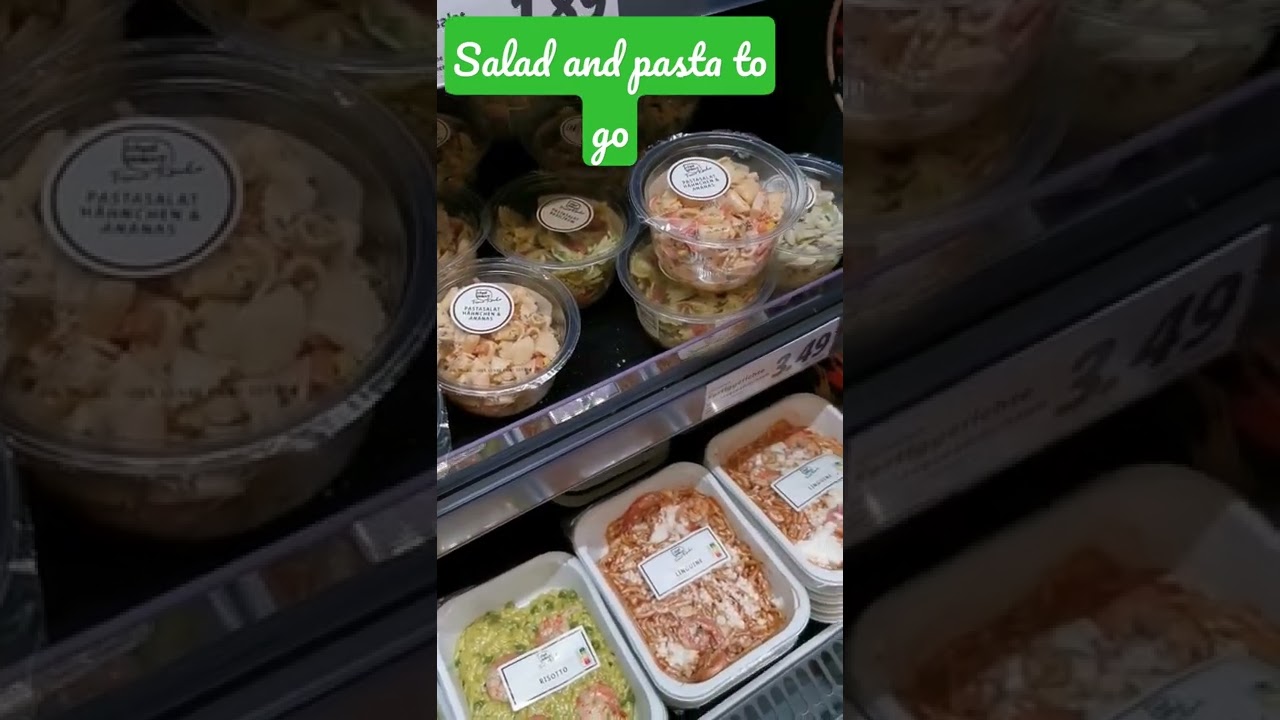 Salad and pasta to go in Lidl Supermarket