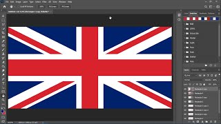 United Kingdom "UK" flag Design in Photoshop