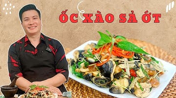 Lạ miệng ỐC NHỒI XÀO SẢ ỚT, xào thế này ai cũng mê| Cùng Cháu Vào Bếp