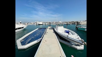DockyDock installation on the pontoon