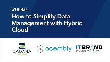 [Webinar] How to Simplify Data Management with Hybrid Cloud