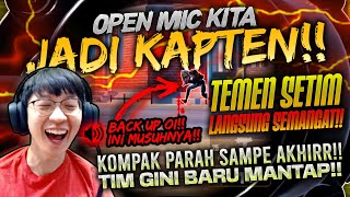 OPEN MIC KITA JADI KAPTEN TIM!! SETIM KAGAK NYADAR!! AUTO KOMPAK PARAHH! | PUBG MOBILE