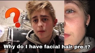 How I have facial hair Pre-T