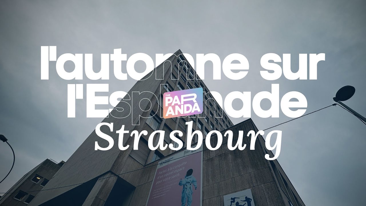 4K - Strasbourg, France  🇫🇷  - Autumn walking through the esplanade