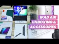 iPad Air M2/M3 Unboxing + Accessories | Apple Pencil Pro, Folio Keyboard, ESR, Spigen, MX Master