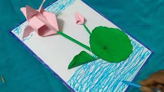 Paper Lotus Flower Craft Idea Beautiful Home Decoration Ideas Ll Hand Craft.