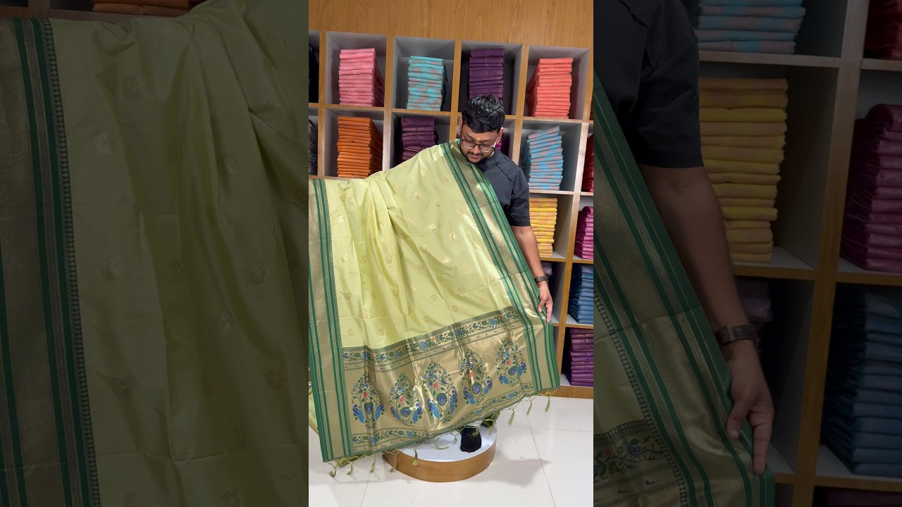 Traditional Paithani Kadiyal Border Saree