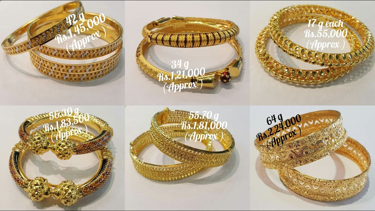 Latest Gold Bangles Design With Weight and Price YouTube