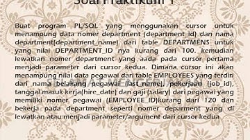 Advanced Explicit Cursor