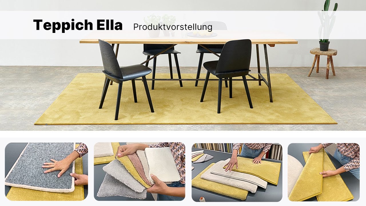 Ella Cover Comfort Teppich, Antirutsch + Komfortvlies, Wunschmaß &  Wunschform, Spring, Mustermaterial