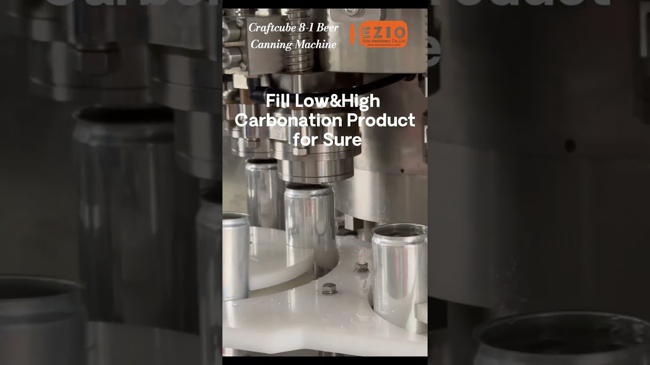 EZIO 8-1 Beer Canning line-Fill your Beer into Aluminum Cans Patented Filling Tech