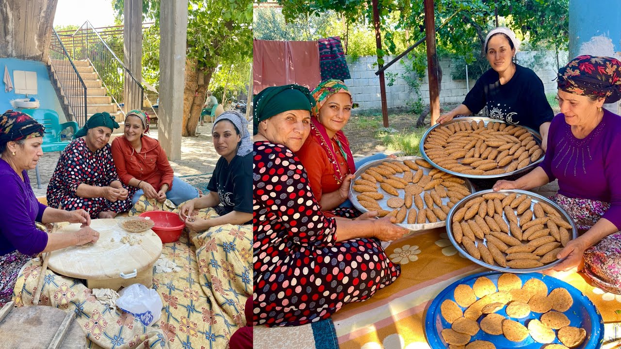 TEPSİ TEPSİ LEZZET DOLU YEMEKLER 😍 HALAM'IN KÖY EVİ KUZU ETİ KÖFTE YEMEĞİ