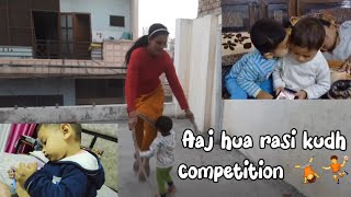 yedu ne ki pdhai shru 👨‍🎓|| Aaj hua resi kudh competition for prize 🤸‍♂️ || Dishu Yedu Family Vlogs