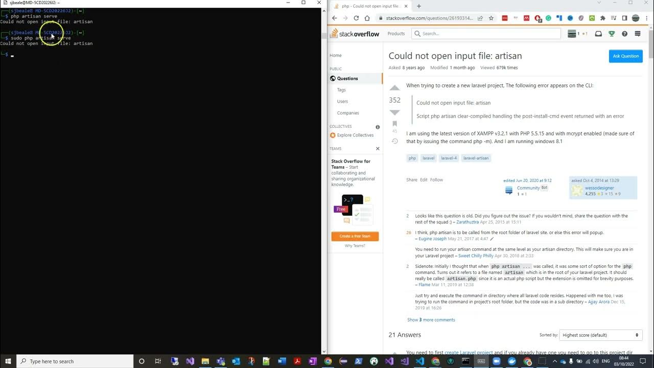 Fix for 'Could not open input file artisan' (Php) Server Error - YouTube Fix For 'Could Not Open Input File Artisan' (Php) Server Error - Youtube