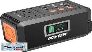 HOWEASY Portable Power Station 88Wh Solar Generator Lithium Battery Power with 110V
