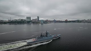 День ВМФ 2019 с квадрокоптера в 4K. Владивосток.