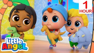 F.r.i.e.n.d.s. Song | Little Angel | Kids Cartoons & Nursery Rhymes | Moonbug Kids