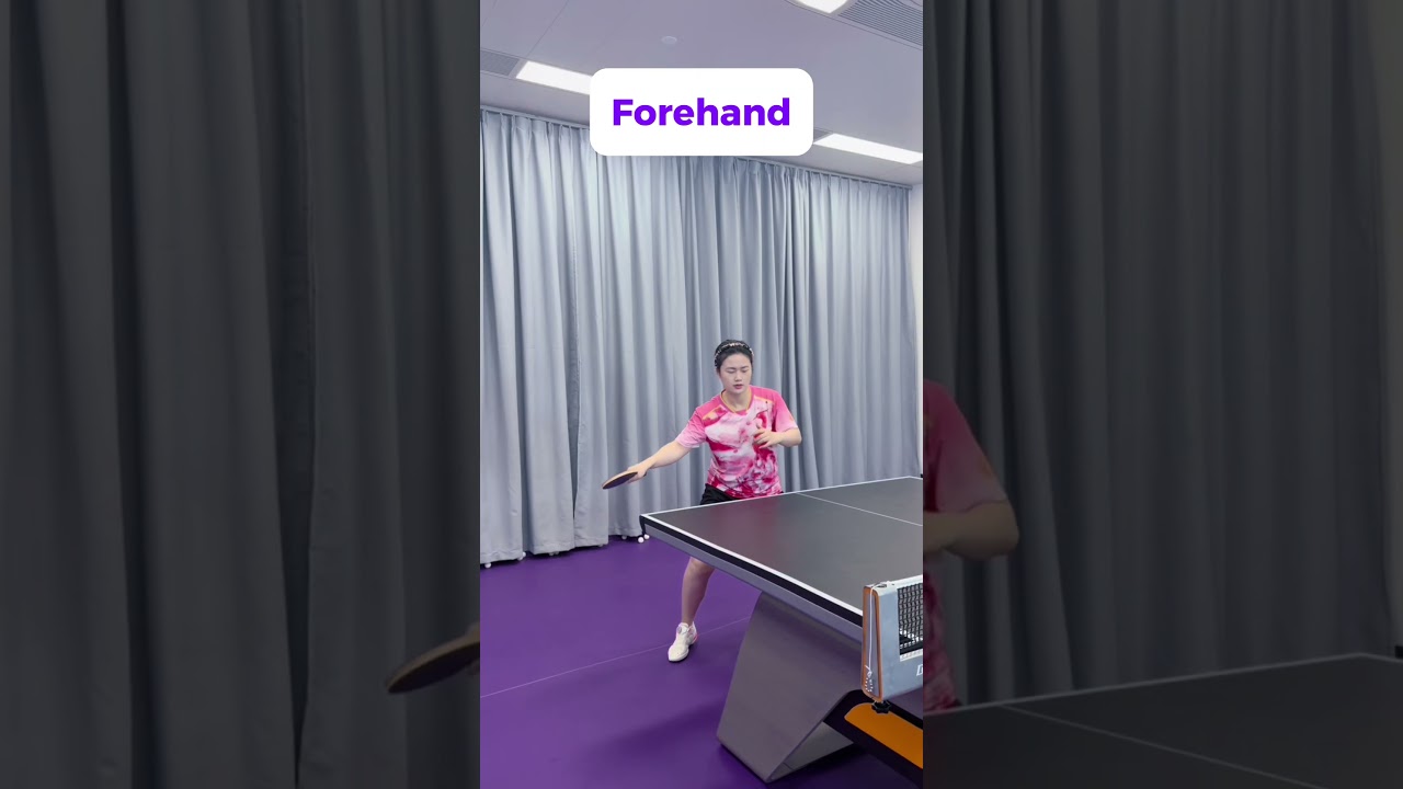 Forehand and backhand topspin technique in table tennis