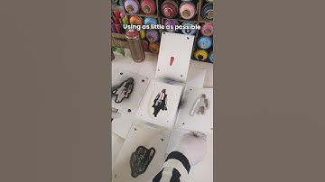 ”Business Invader" painted using TABBY quick folding stencil technique. Tabbythis.com